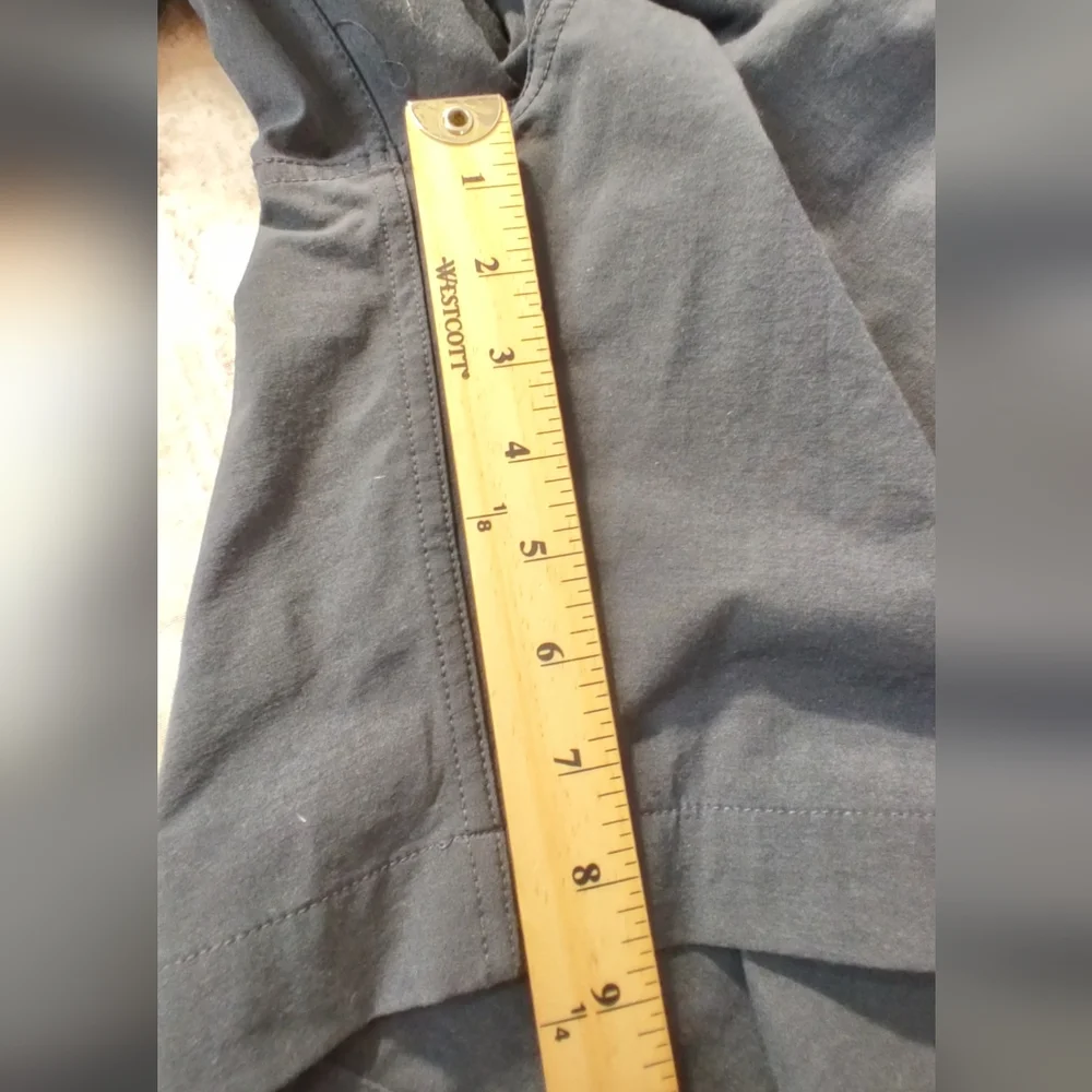 Faherty Mens All Day Stretch Khaki Navy Blue Shorts 38